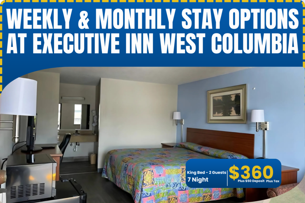 Weekly & Monthly Stay Options at Executive Inn West Columbia
